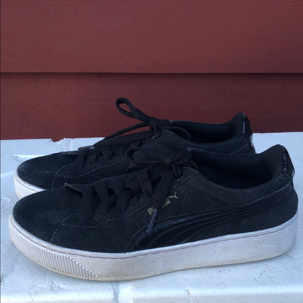 Puma Womens Vikky Platform 363287 05 Black Casual Shoes Sneakers Size 8